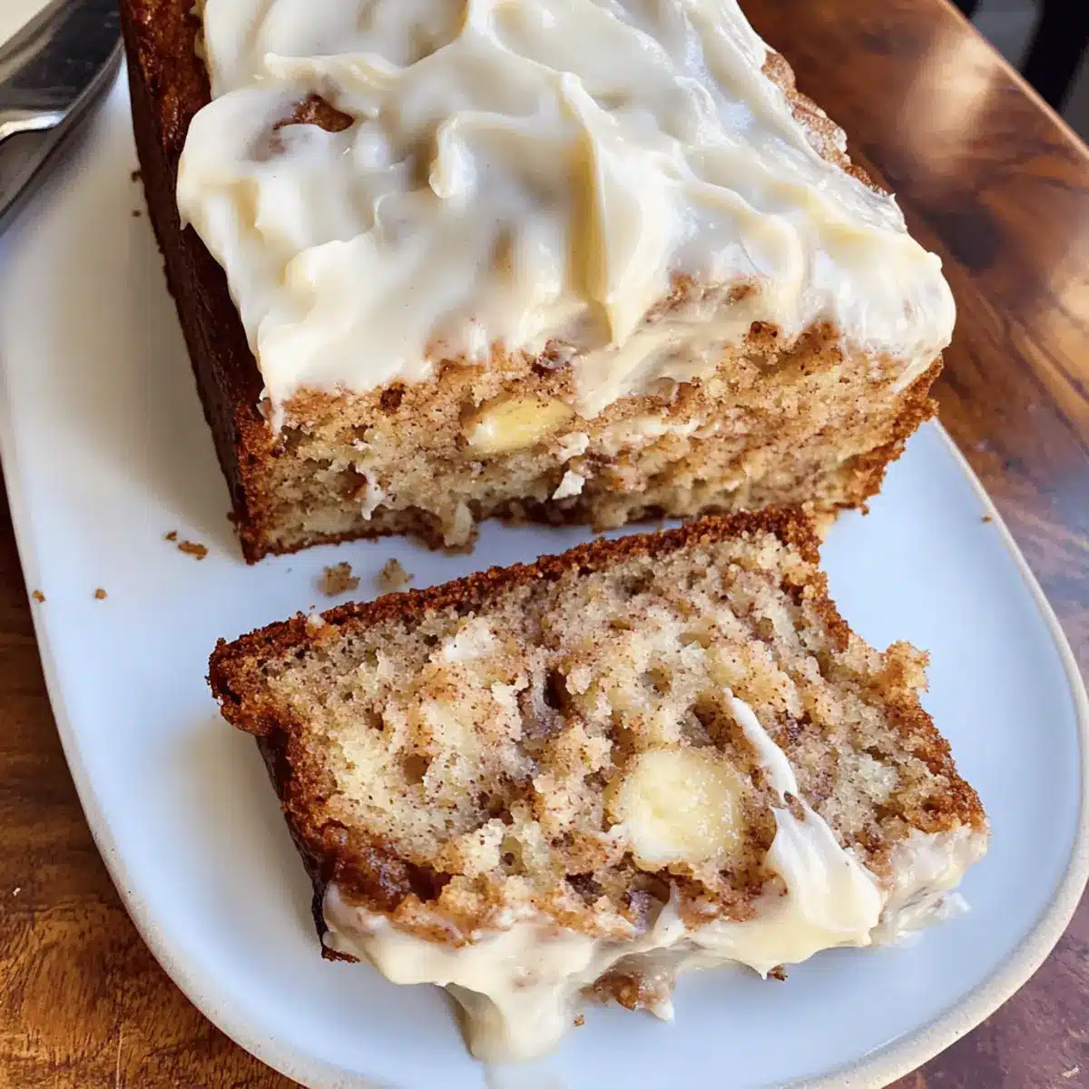 Cinnamon Roll Banana Bread