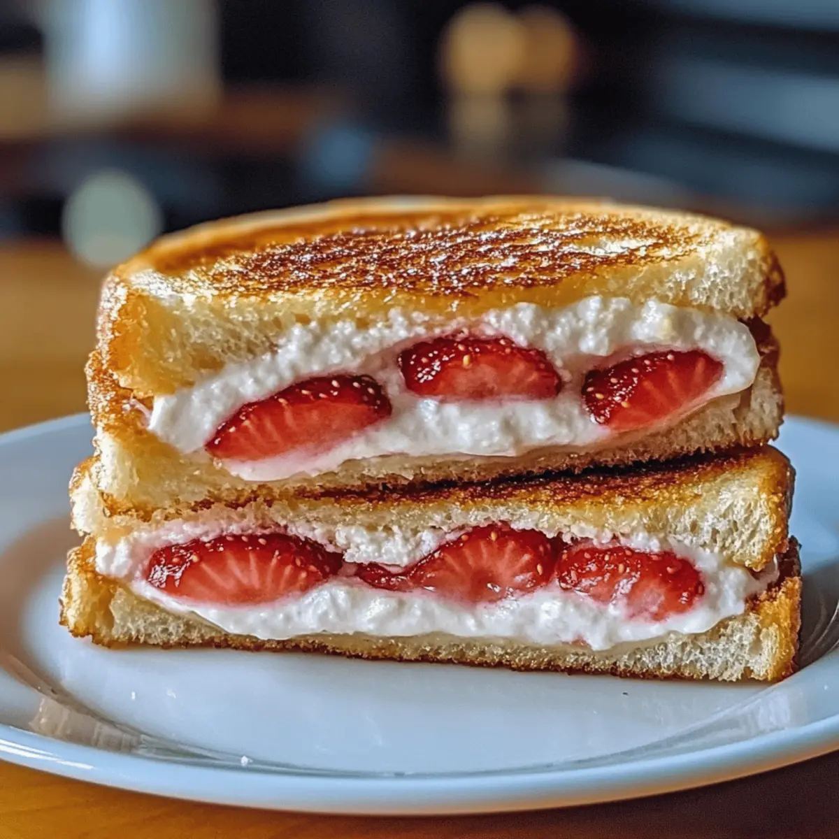 Fried Strawberry Cheesecake Sandwiches