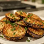 Garlic Herb Crusted Eggplant Slices