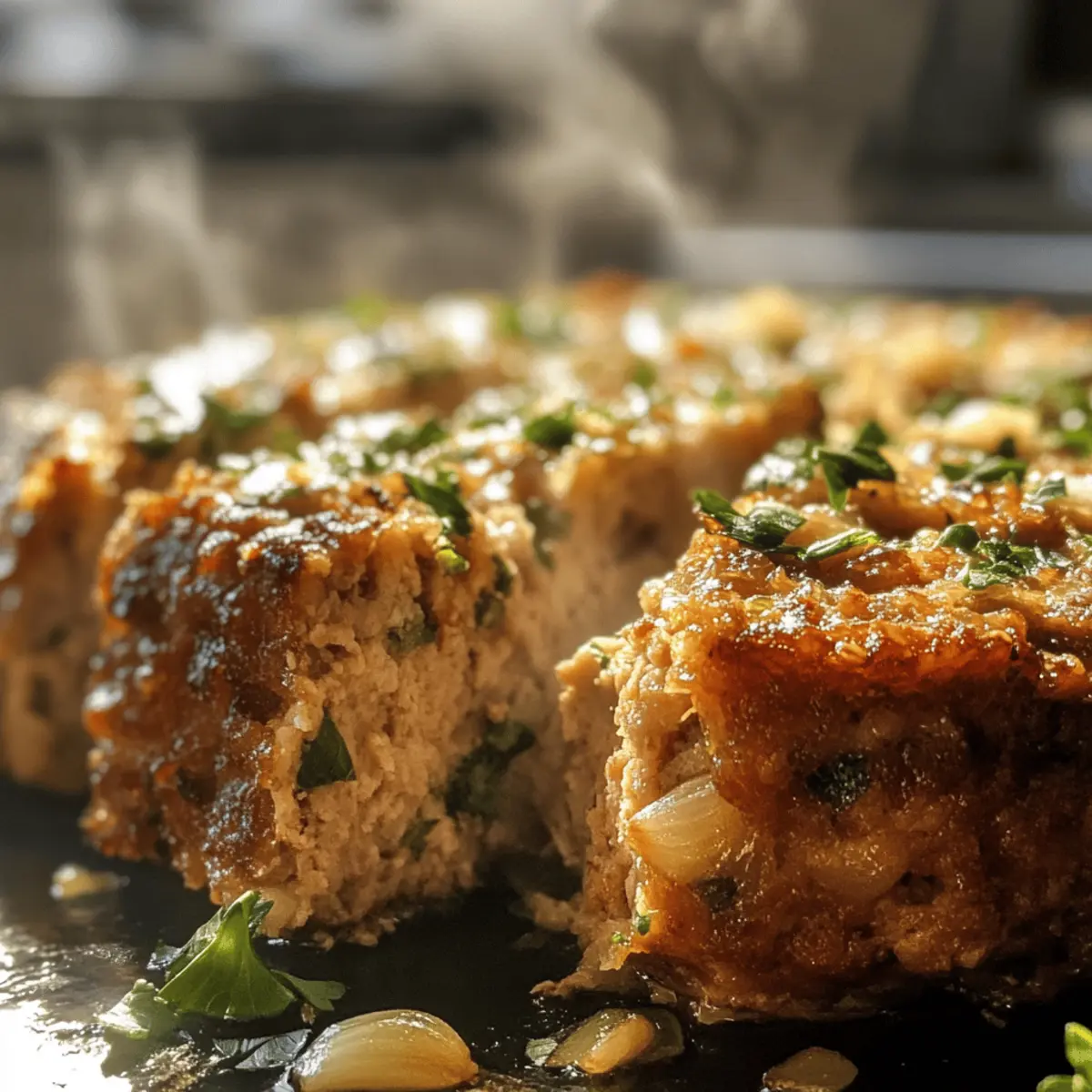 Garlic Parmesan Chicken Meatloaf