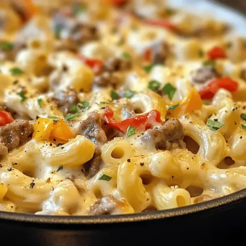 Philly Cheesesteak Mac & Cheese