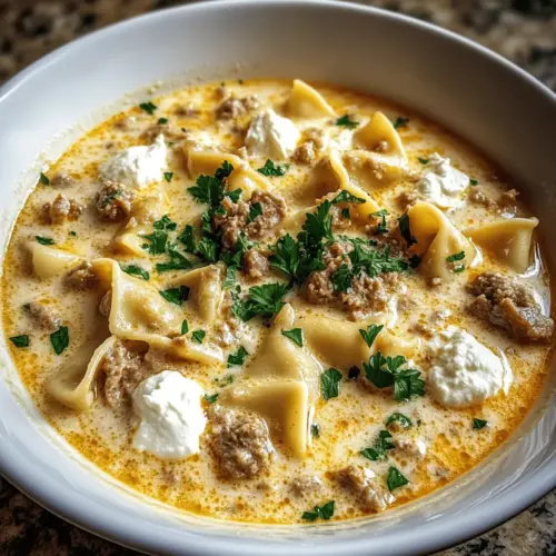 Alfredo Lasagna Soup