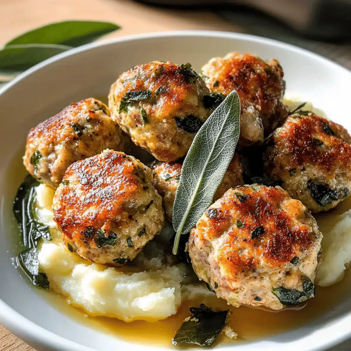 Apple and Sage Turkey Meatballs