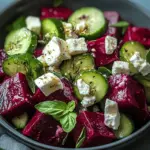 Beet Salad with Feta and Cucumbers