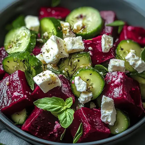 Beet Salad with Feta and Cucumbers