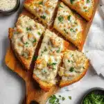 Chicken Alfredo Garlic Bread