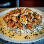 Chicken Scampi with Creamy Garlic Parmesan Rice