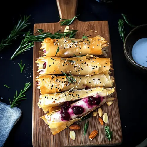 Cranberry and Brie Filo Crackers
