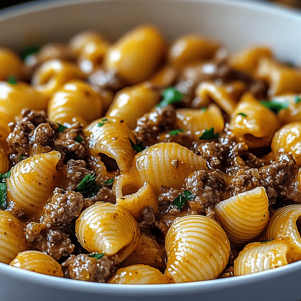 Creamy Beef and Shells