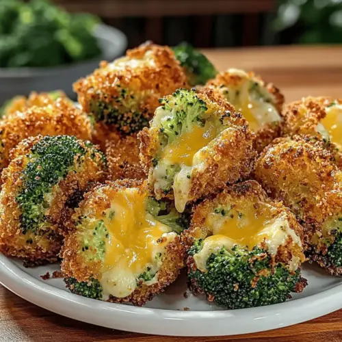 Crispy Air Fryer Broccoli Cheddar Poppers