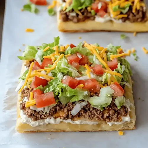 Easy Crescent Roll Taco Pizza