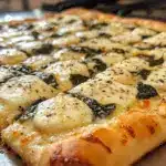 Greek Roasted Garlic Spinach White Pizza