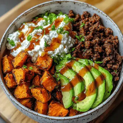 Ground Beef Hot Honey Bowl