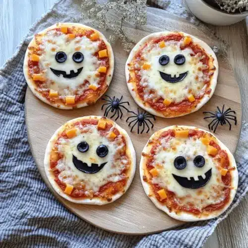 Halloween Mini Pizzas