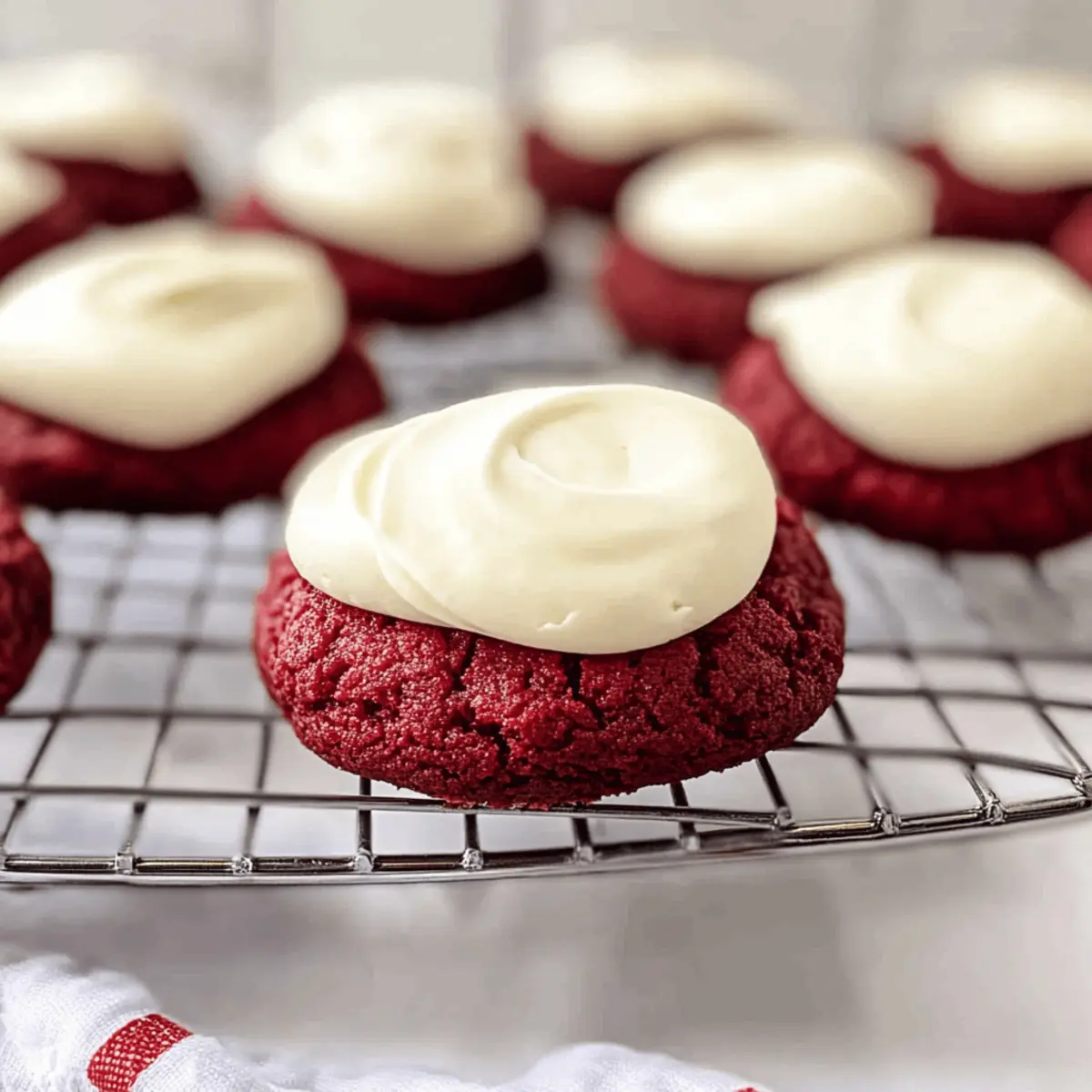 Red Velvet Cookies with Cream Cheese Frosting