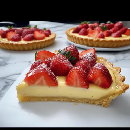 Vanilla Custard & Strawberry Tart