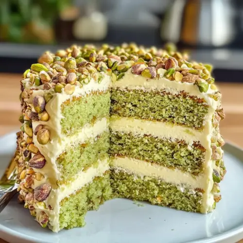 Pistachio Mascarpone Layer Cake
