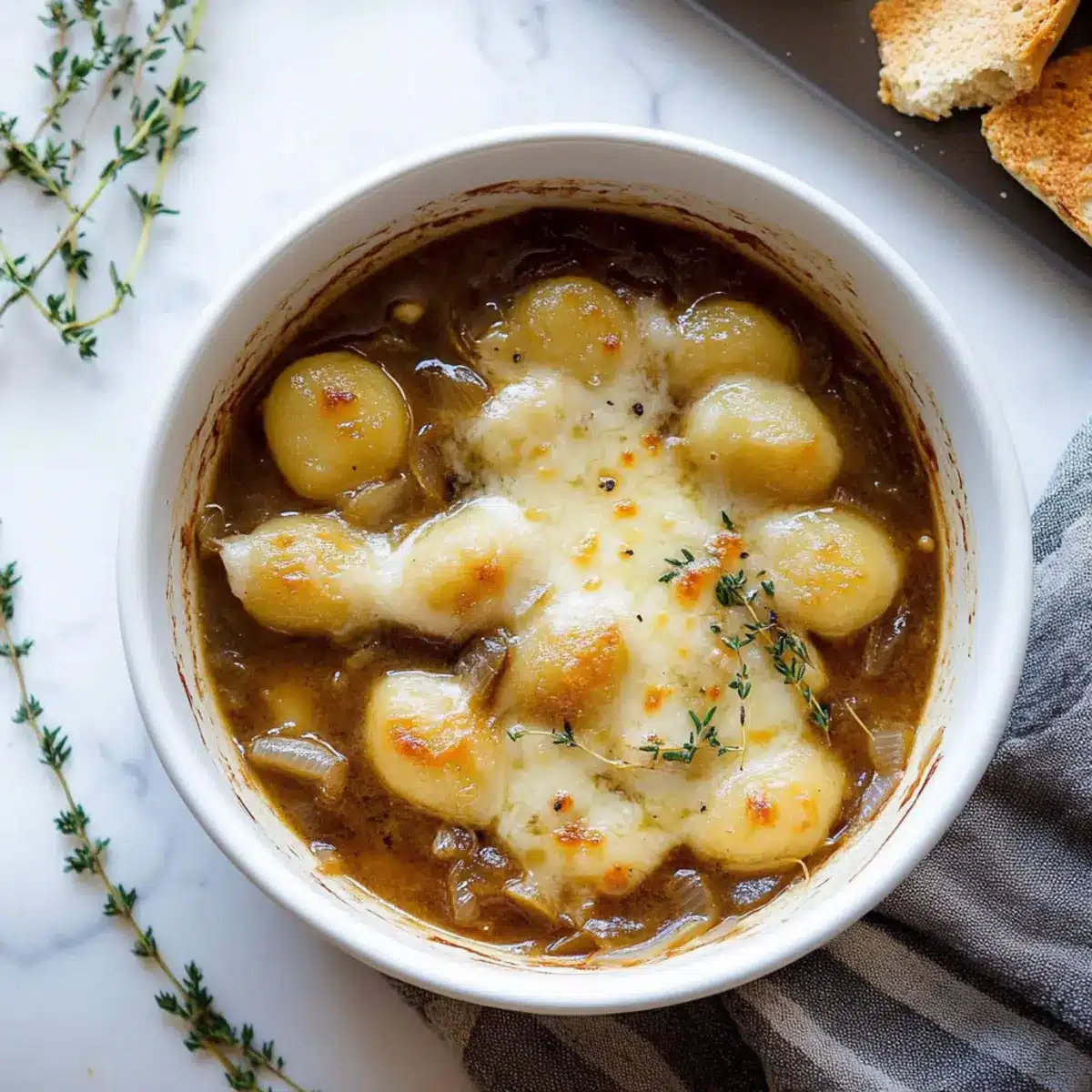 Baked French Onion Gnocchi
