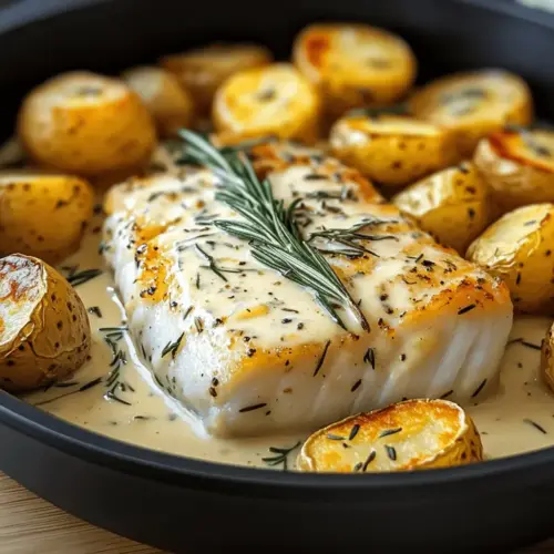 Cod & Potatoes in Rosemary Cream Sauce