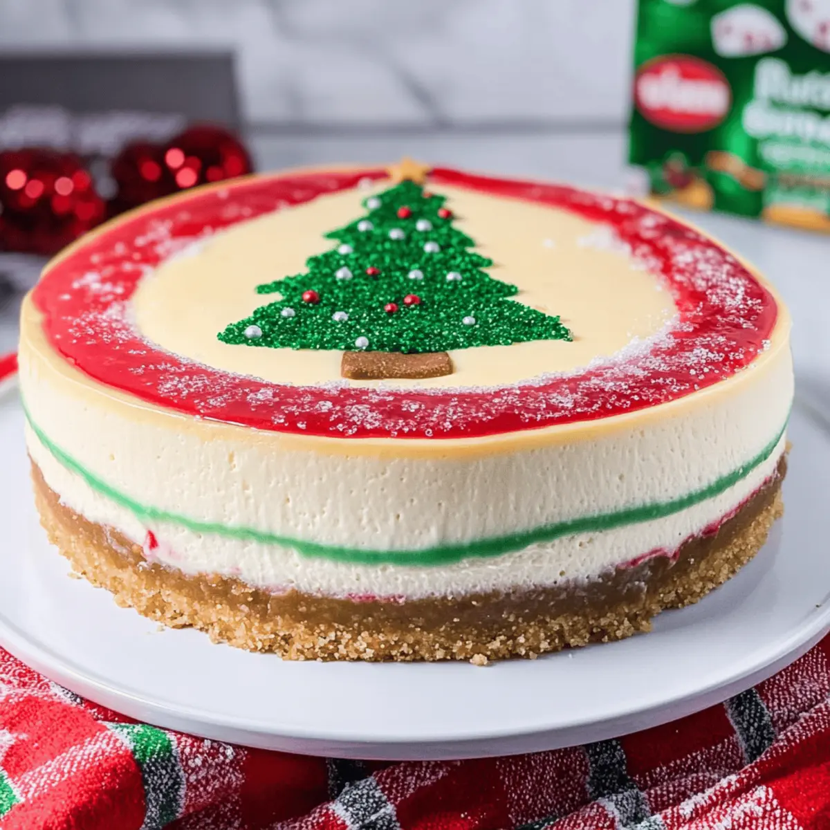 Debbie Christmas Tree Cheesecake