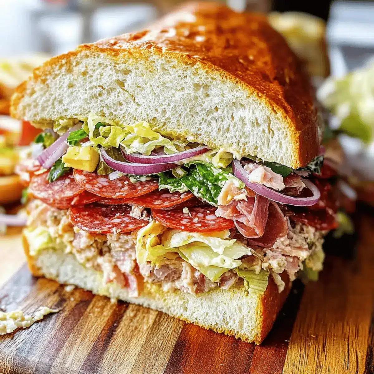 Italian Grinder Salad Sandwich