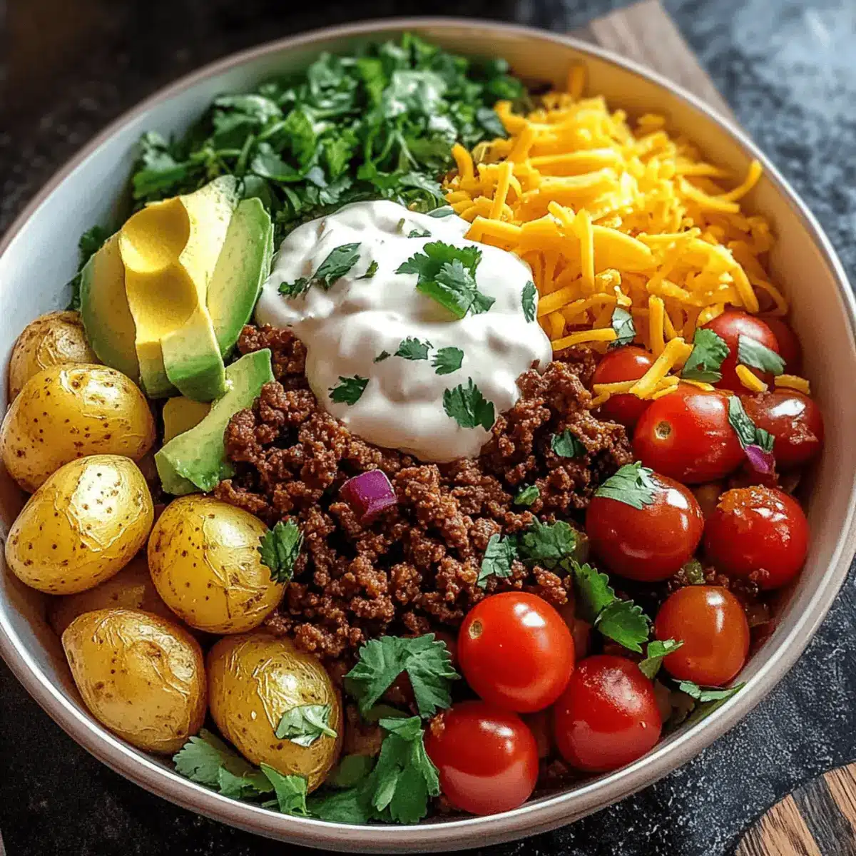 Loaded Potato Taco Bowl