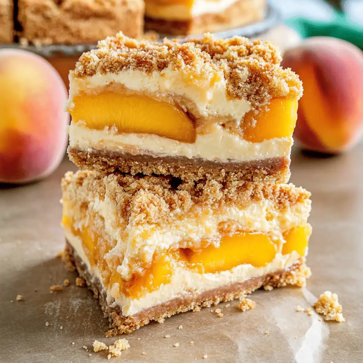 Peach Cobbler Cheesecake Cake