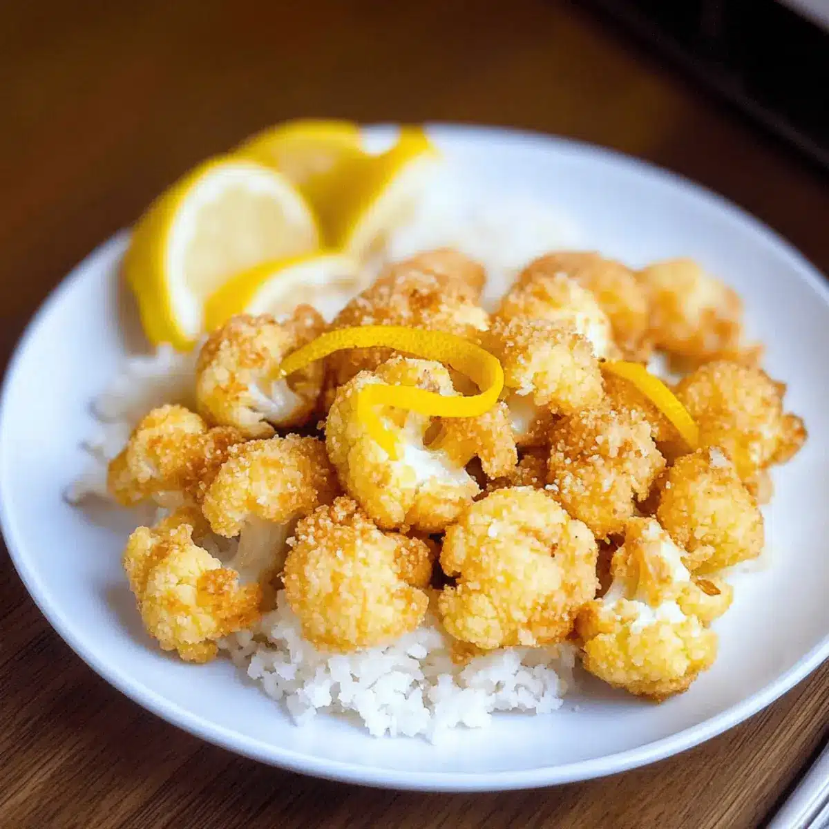 Sticky Lemon Cauliflower