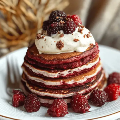 Vegan Red Velvet Pancakes