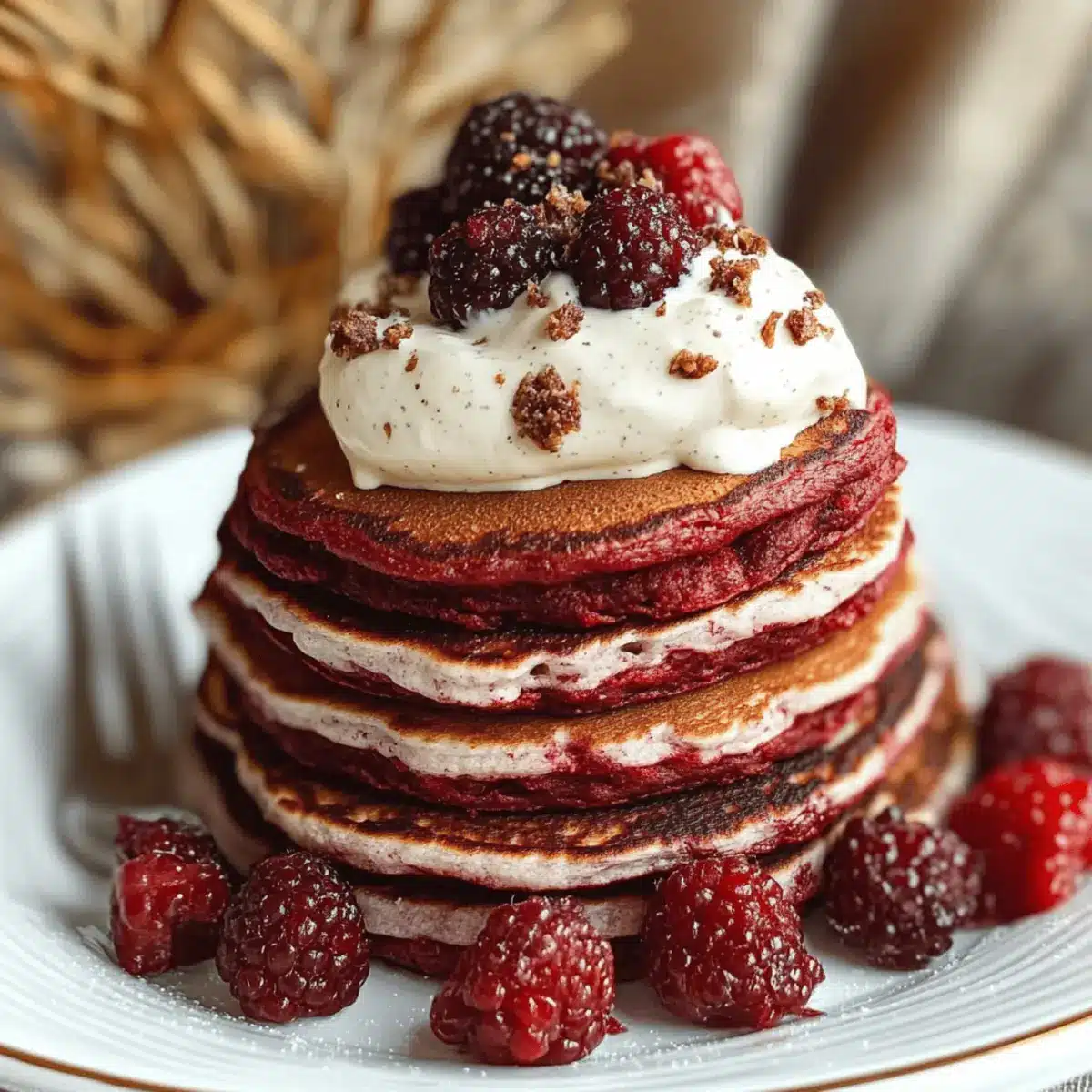 Vegan Red Velvet Pancakes