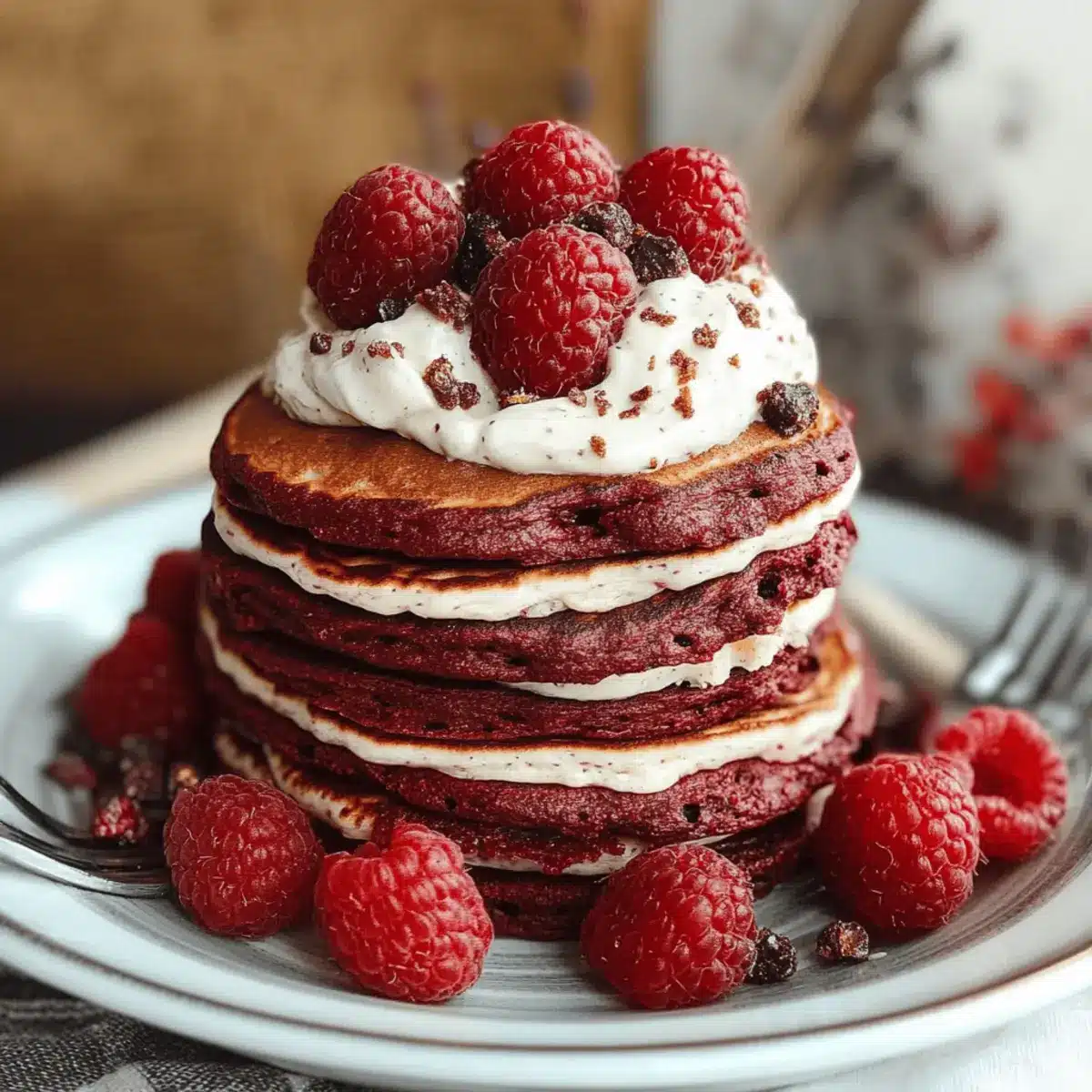 Vegan Red Velvet Pancakes