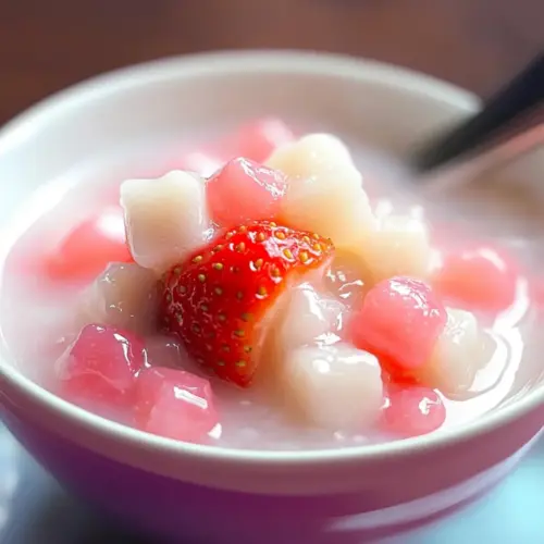 Strawberry Coconut Tapioca Dessert