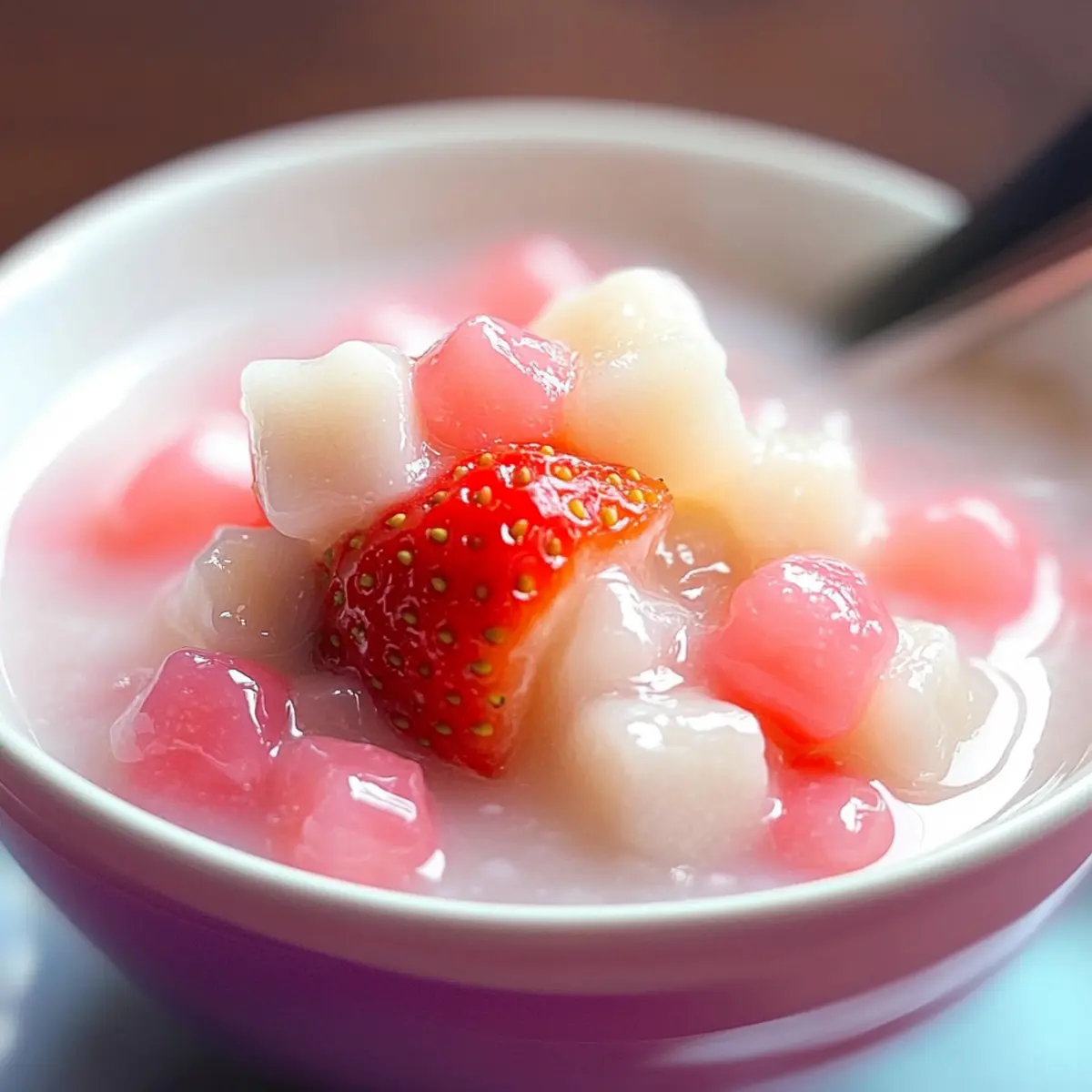 Strawberry Coconut Tapioca Dessert