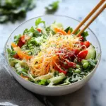 Spring Roll Salad with Spicy Ginger Dressing