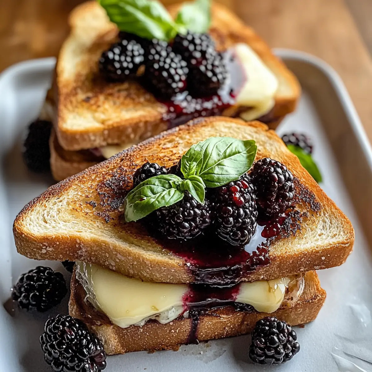 Blackberry Balsamic & Brie Grilled Cheese
