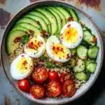 Hard Boiled Egg and Avocado Bowl
