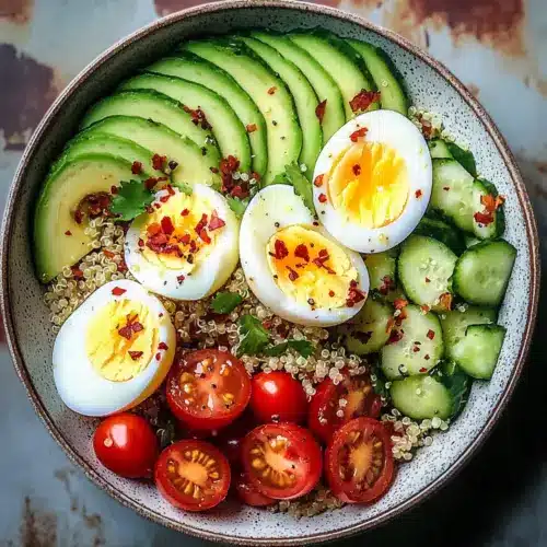 Hard Boiled Egg and Avocado Bowl