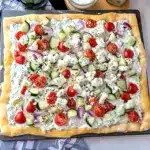 Simple Greek Veggie Pizza