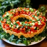 Christmas Taco Cheese Ball Wreath