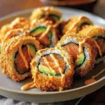 Crispy Fried Salmon & Avocado Rolls