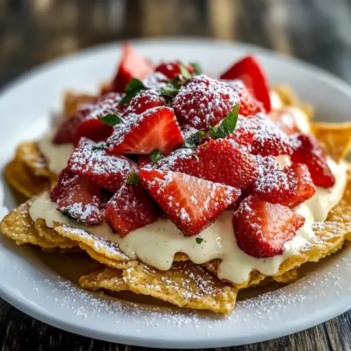 Strawberry Cheesecake Nachos