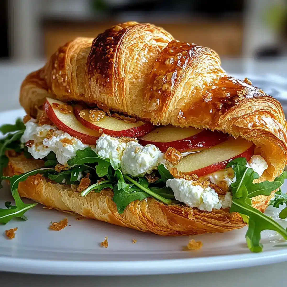Apple & Goat Cheese Croissant Sandwich