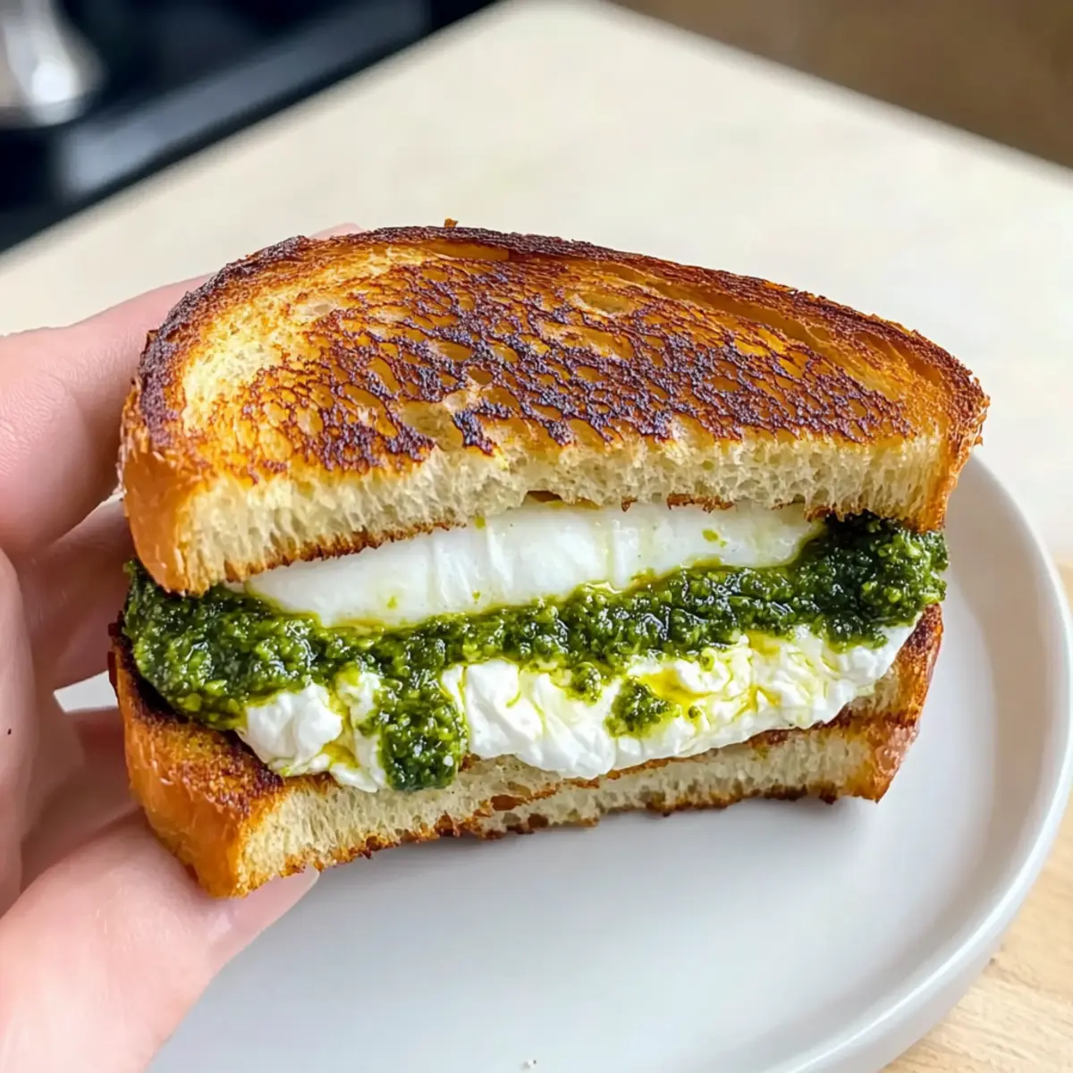 Melty Burrata Grilled Cheese Sandwich