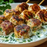 Chicken Kofta Garlic Yogurt Sauce