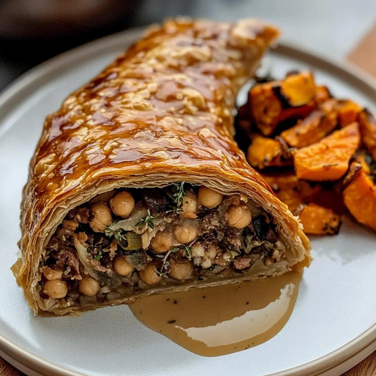 Herb Roasted Chickpea Vegetable Wellington