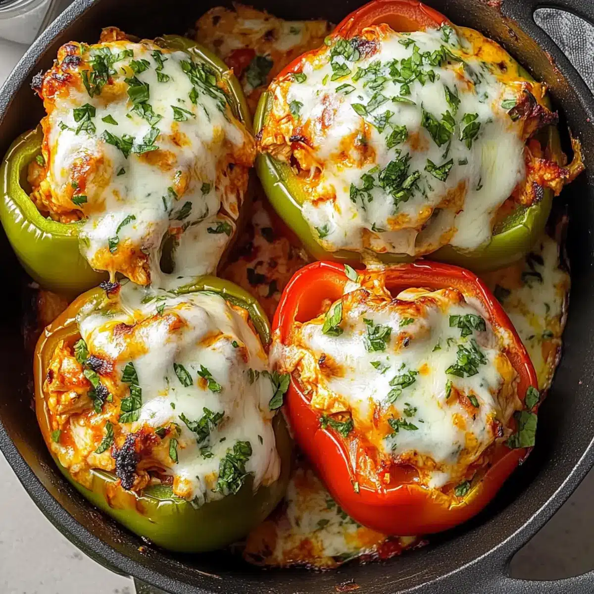 Buffalo Chicken Stuffed Peppers