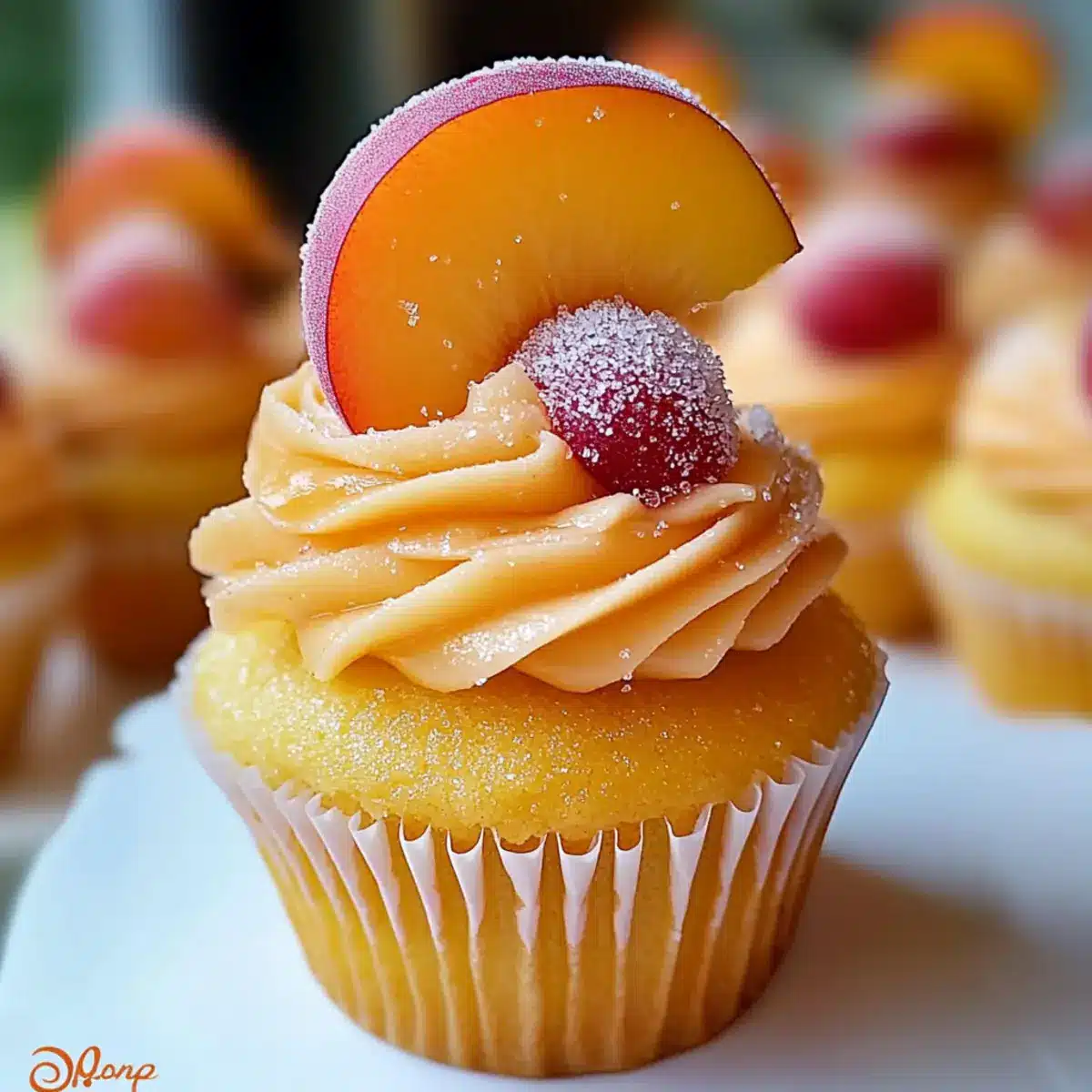 Peach Bellini Cupcakes