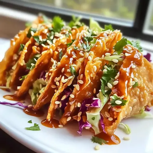 Crispy Chicken Wonton Tacos