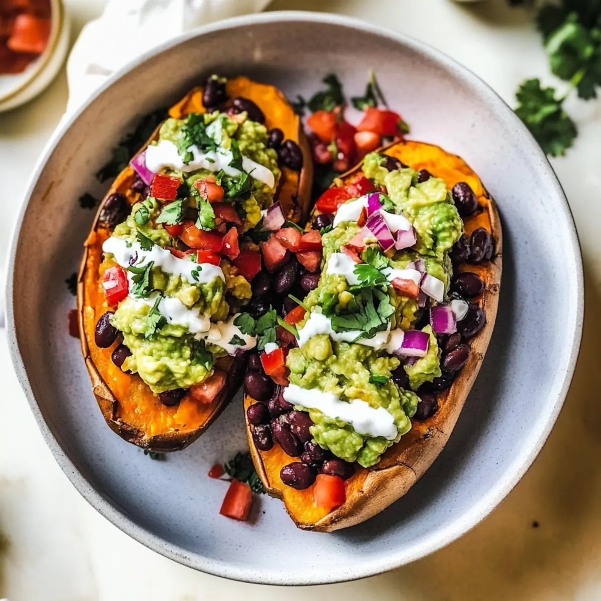 Black Bean Stuffed Sweet Potatoes