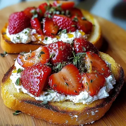 Roasted Strawberry Whipped Ricotta Toast